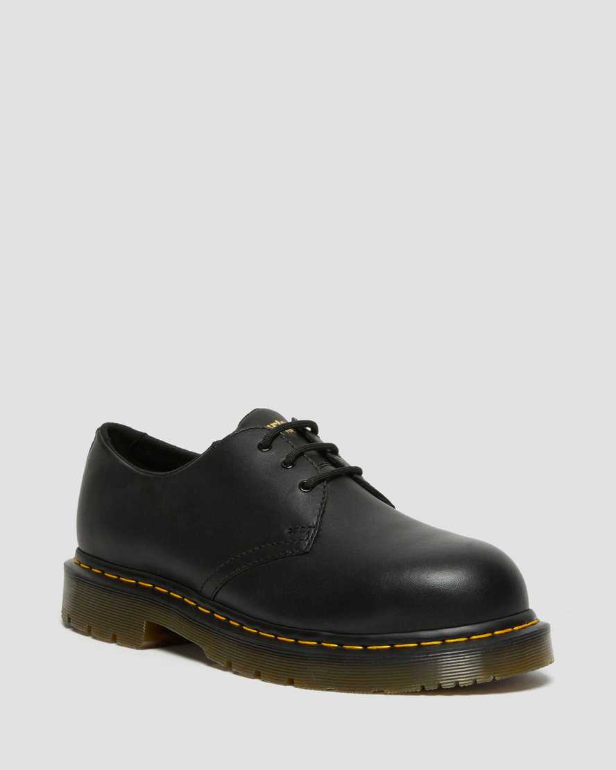 Dr. Martens 1461 Slip Resistant Steel Toe Naisten Juhlakengät - Mustat Kengät [603-KVRZAJ]